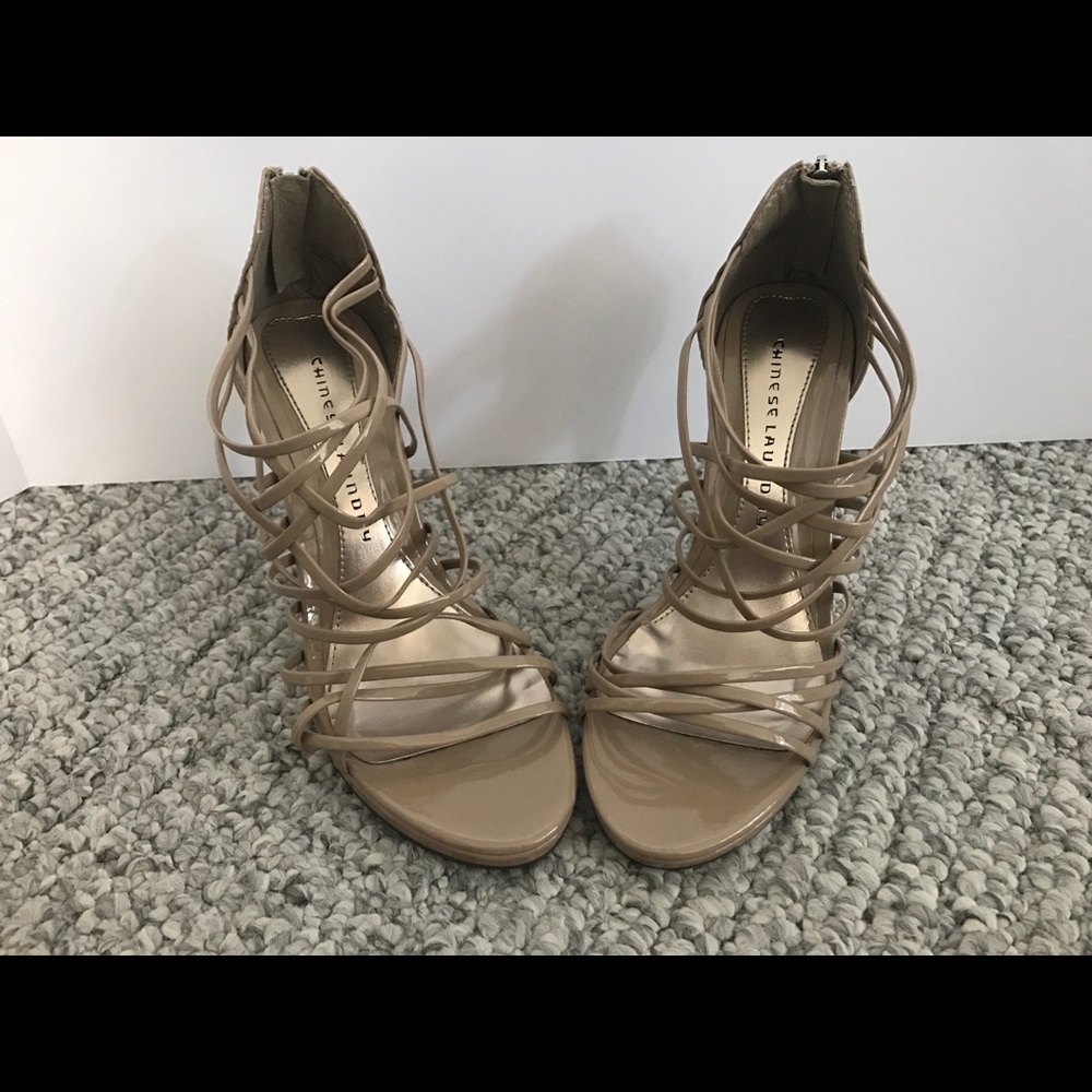 Chinese Laundry Tan strap heels
